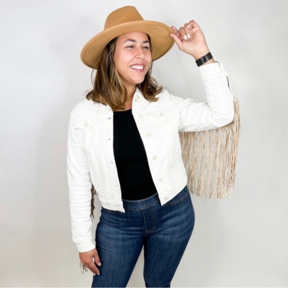 Judy Blue White Denim Jacket - Picture 4 of 8